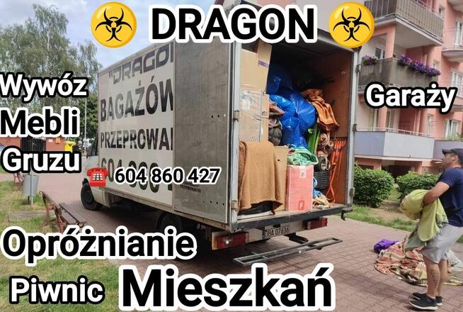 DRAGON opróżnianie mieszkań Głogów, Piwnic,garaży, Wywoz