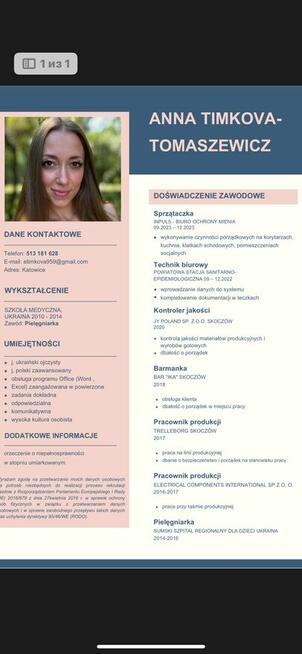 Szukam pracy w Katowicach pilnie