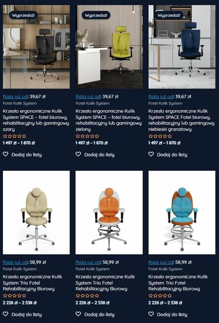 Fotel Kulik System ergonomiczny biurowy do biura pracy