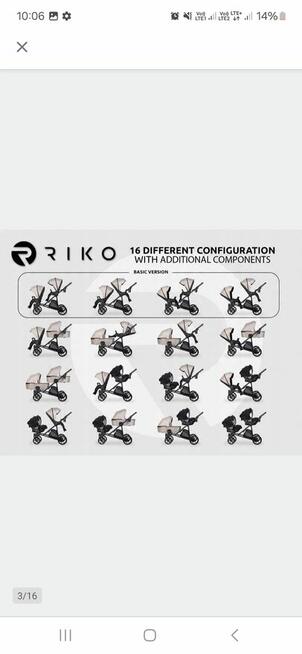 Wózek Bliźniaczy 2 spacerówki 1 gondola nowy 2025 riko musso