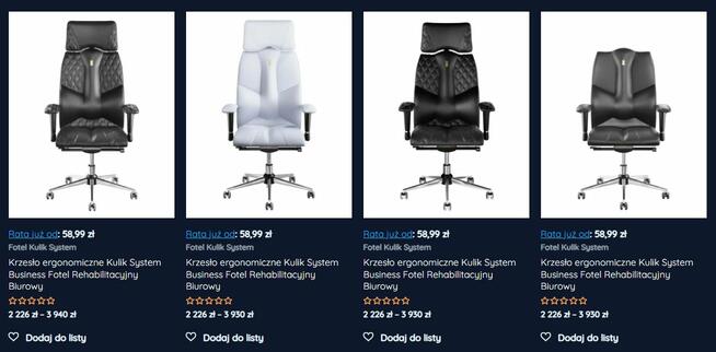 Fotel Kulik System ergonomiczny biurowy do biura pracy