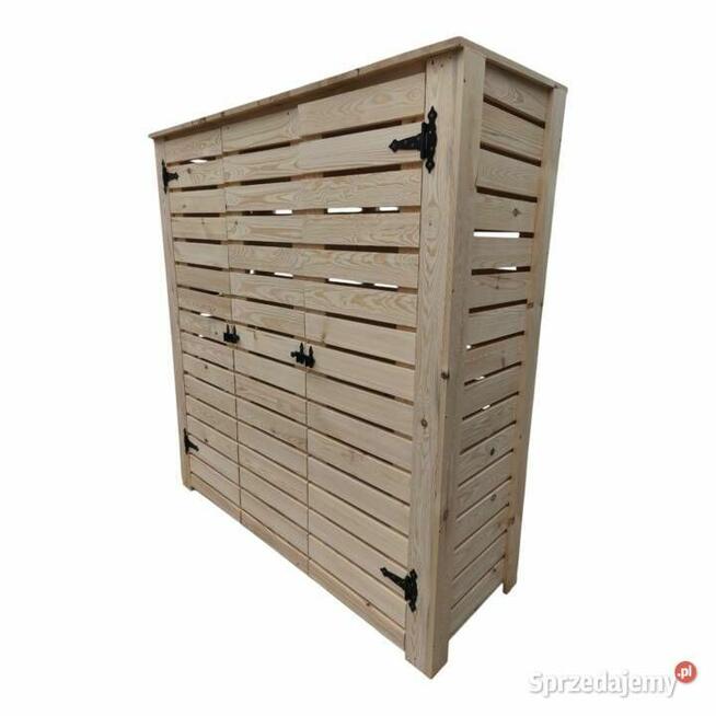 Drewniany schowek ogrodowy 195x180x60 cm D2 Surowy