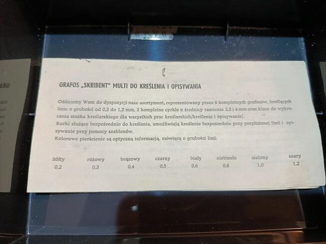 Rapidografy komplet używane