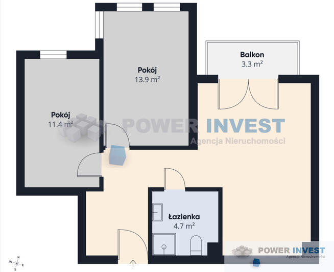 Nowe 3‑pok. mieszkanie 57,5 m² z balkonem