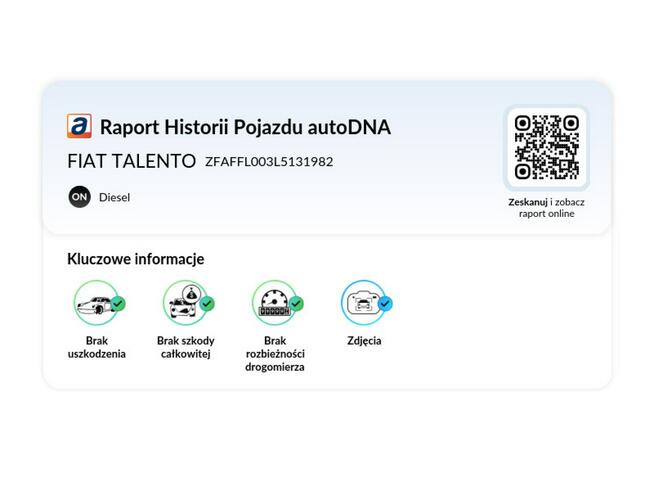 Fiat Talento 2.0 EcoJet 145 KM | Maksymalne Wyposażenie | 2x Drzwi Przesuwne | Fakt