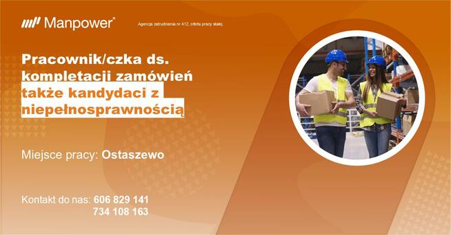 Pracownik ds. kompletacji zamówień (K/M, też z orzeczeniem)