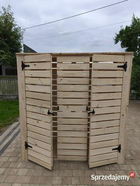 Drewniany schowek ogrodowy 195x180x60 cm D2 Surowy