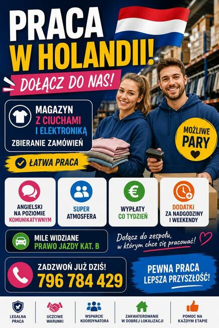 Sprawdzona praca w Holandii