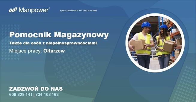 Pomocnik Magazynowy (K/M, też z orzeczeniem) - Ołtarzew