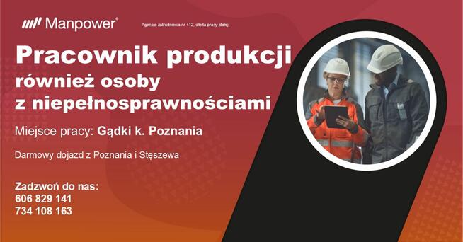 Pracownik Produkcji (K/M) (też z orzeczeniem) , Gądki