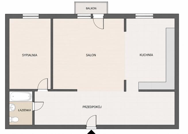 2-pokojowe mieszkanie z balkonem w Otwocku 51 m²