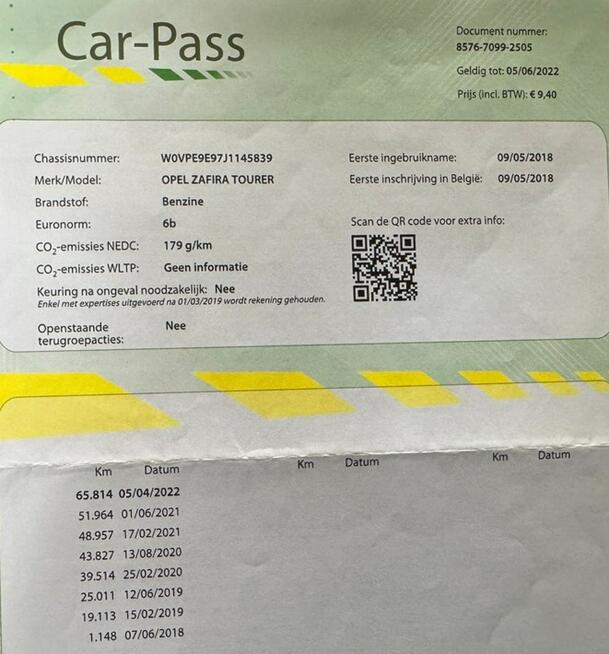Opel Zafira Pisemna Gwarancja 12 miesięcy