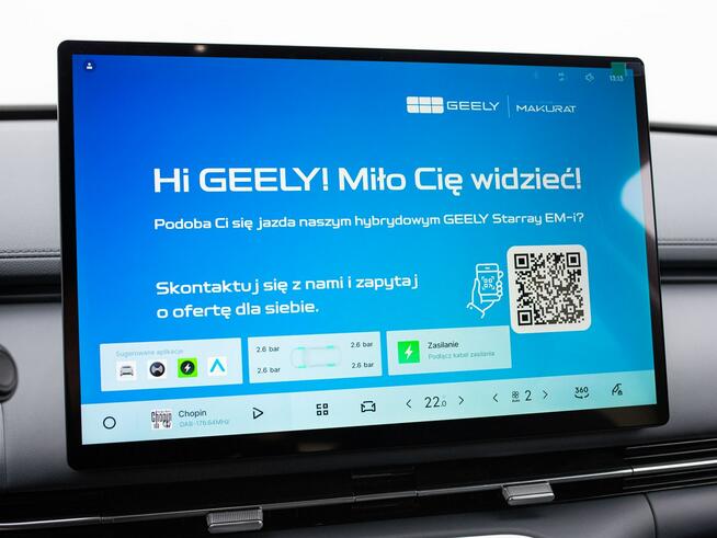 Geely Starray EM-i 1.5 PHEV Pro Podgrz.f i kier Elektr.f Skóra LED