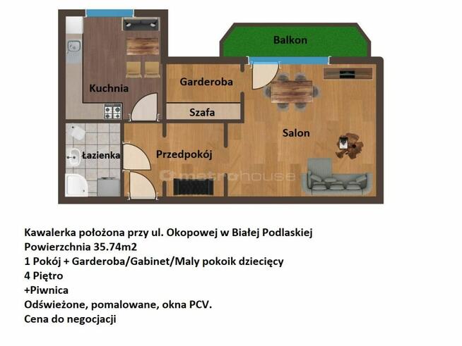 Przytulna kawalerka ~36m2, odświeżona #ul. Okopowa