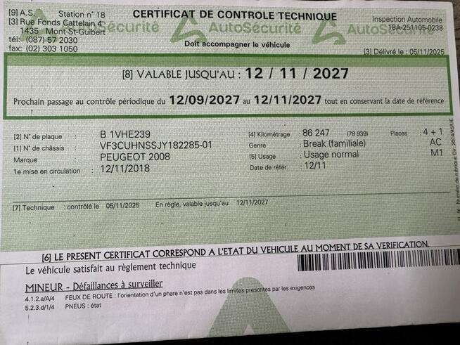 Peugeot 2008 Pisemna Gwarancja 12 miesięcy