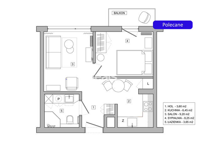 Apartament, 33m2, Warszawa ul. Złota
