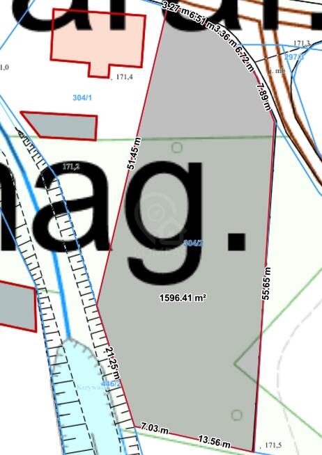 Działka budowlana Łagiewniki, Boczna