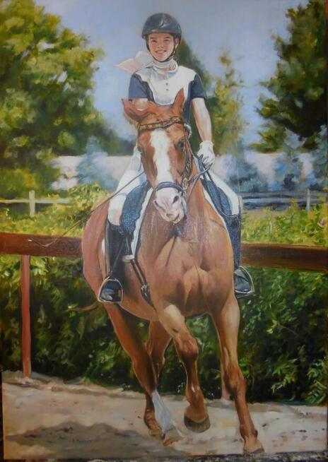 Portret olejny na zamówienie 70x50 cm