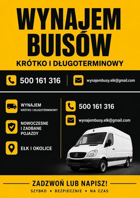 Wynajem busów Ełk Cała Polska