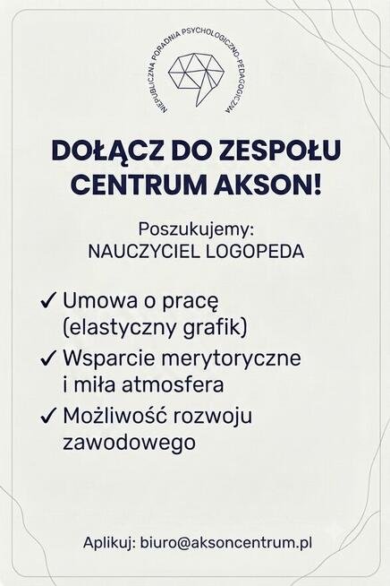 Nauczyciel logopeda w poradni