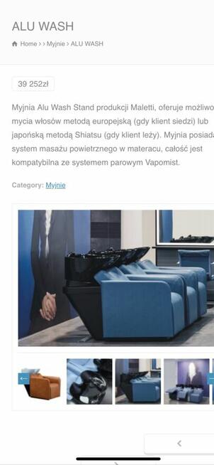 Na sprzedaż luksusowe myjnie fryzjerskie