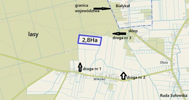 Działka 2,8ha w Dolinie Baryczy Wilkowo