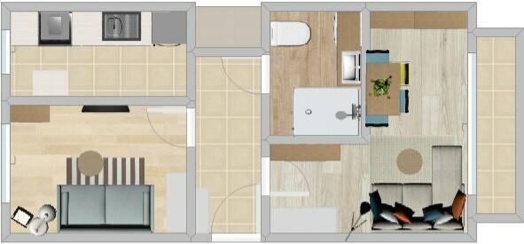 2 pokoje pet-friendly z mp, AC, 53m2-Strzembosza 1