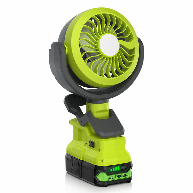 Wentylator z lampą LED do akumulatorów Ryobi 18V