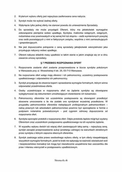 Syndyk sprzeda lokal niemieszkalny w Siedlcach
