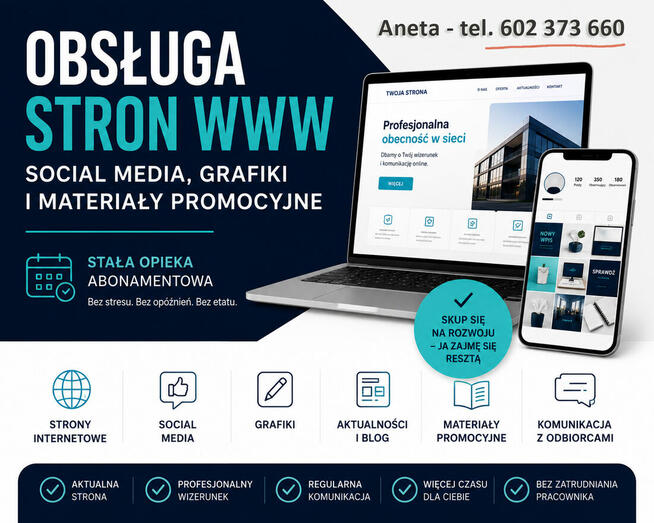 Opieka nad stroną i komunikacją online