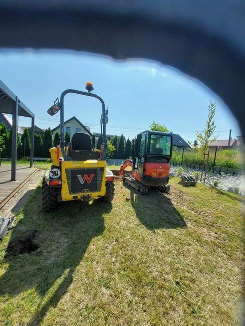 Usługi minikoparką koparką Kraków i okolice wywrotka młot