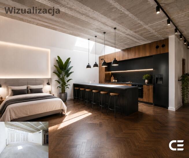 55 m² | Balkon | Wysokie sufity | Folwark
