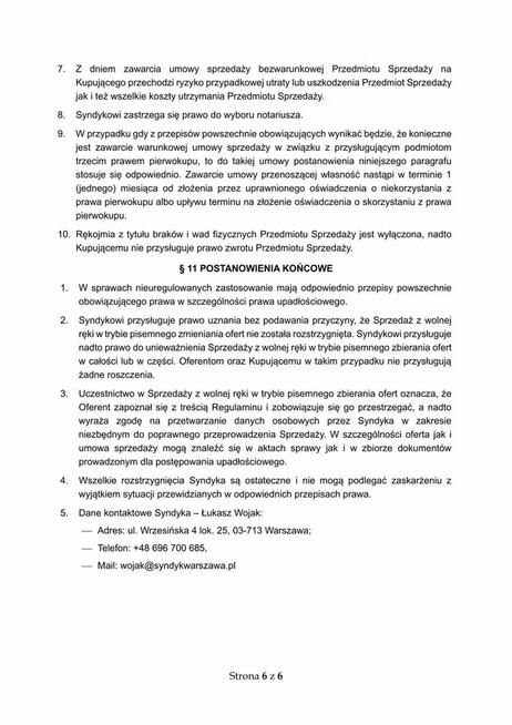 Syndyk sprzeda lokal niemieszkalny w Siedlcach