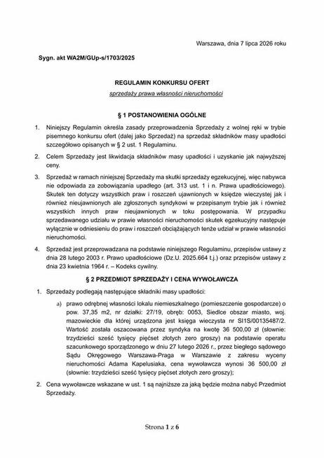 Syndyk sprzeda lokal niemieszkalny w Siedlcach