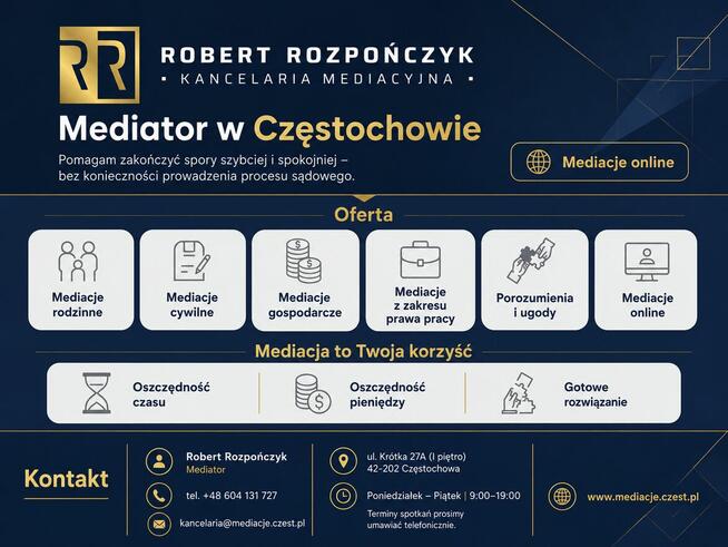 Kancelaria Mediacyjna Częstochowa | Mediator sądowy