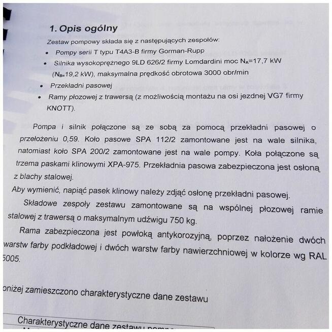 Zestaw pompowy do współpracy z instalacją igłofiltrową IgE 81