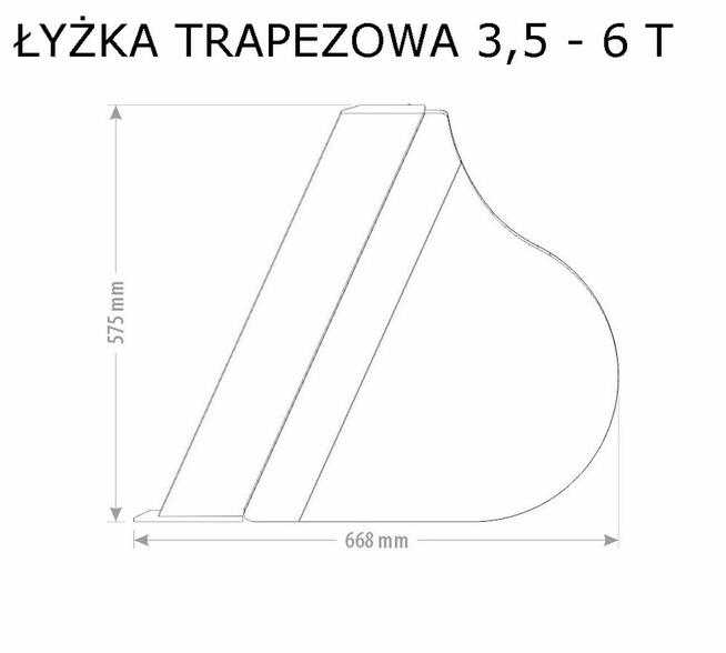 łyżka trapezowa profilująca do koparki, łyżki 1 - 18 T