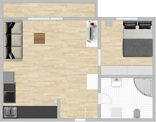 2 pokoje, balkon - Chorzowska 210, Os. Tysiąclecia