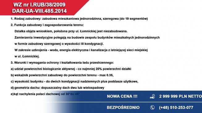 Działka inwestycyjna – Łódź, ul. Łomnicka 21 | TOP lokalizacja!