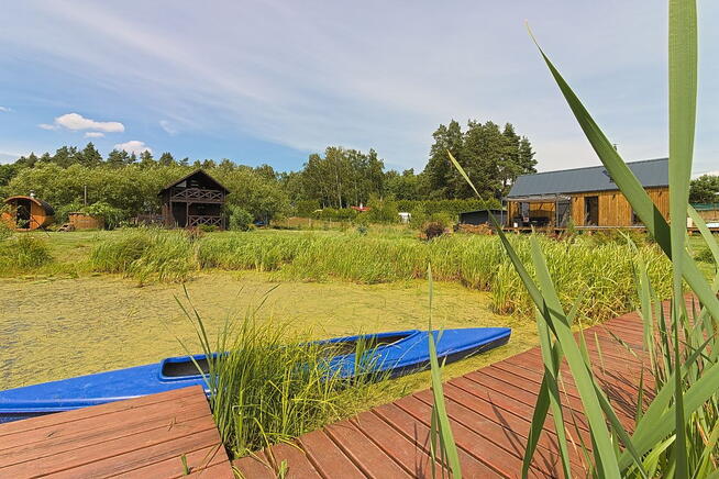 Dwa domki nad jeziorem, sauna, bania, basen, staw