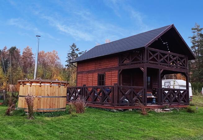 Dwa domki nad jeziorem, sauna, bania, basen, staw