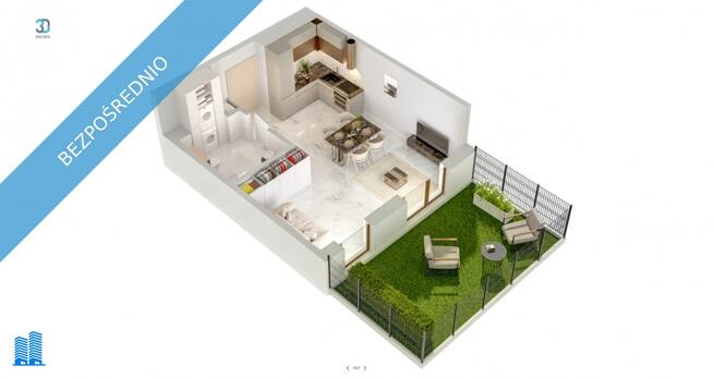 M0.02 | 35,39 m² | 1 pokojowe | ogródek 18,02 m² | bezpośrednio od dewelopera
