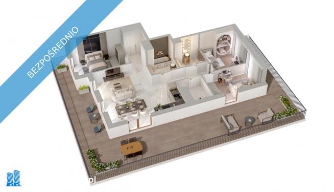 4 pokoje z tarasem 77,96 m² | Apartament PULSO Dębica | bez prowizji
