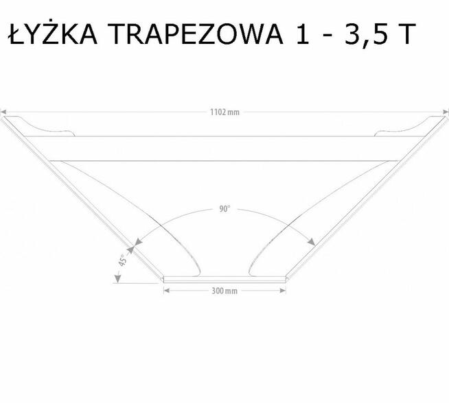 łyżka trapezowa profilująca do koparki, łyżki 1 - 18 T