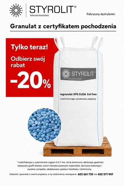 granulat styropianowy XPS