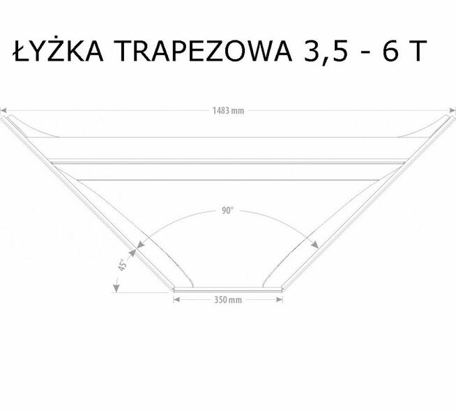 łyżka trapezowa profilująca do koparki, łyżki 1 - 18 T