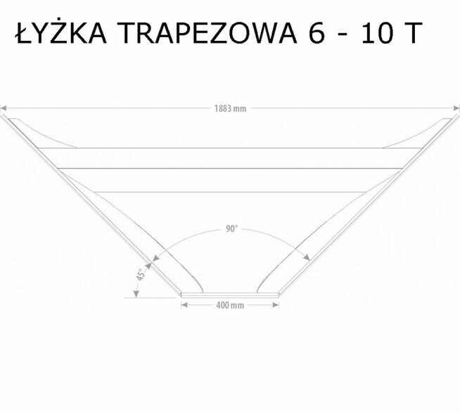 łyżka trapezowa profilująca do koparki, łyżki 1 - 18 T