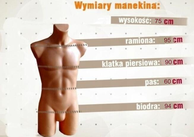 Manekin Tors Damski Długi Beżowy Plastik cielisty Wystawowy