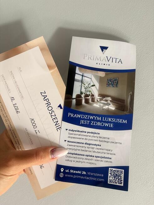 Voucher do kliniki PrimaVita 1000zl