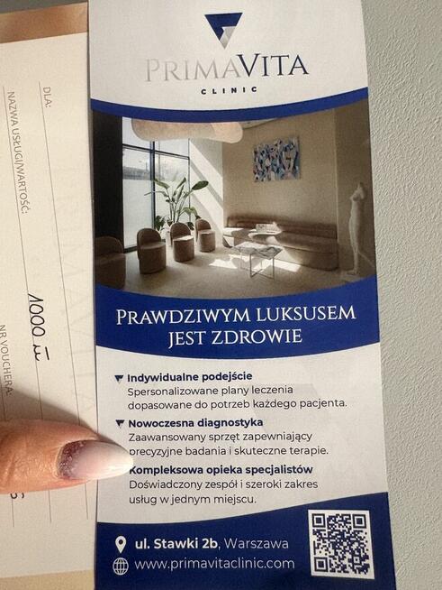 Voucher do kliniki PrimaVita 1000zl